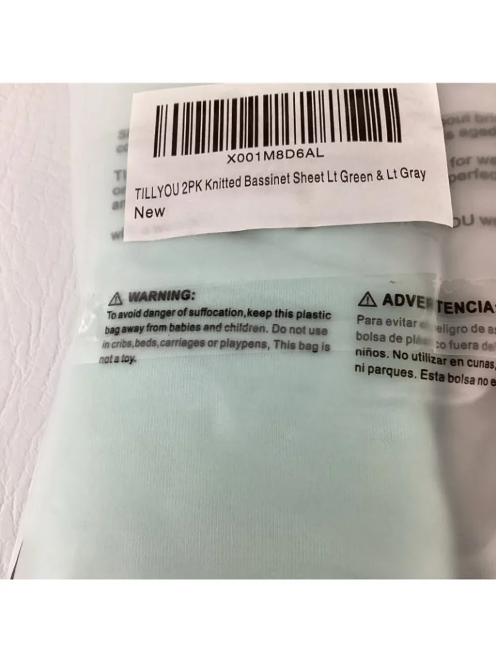 Till You 2 pk Jersey Bassinet Sheet For Baby Polyester New Sealed Knitted Green